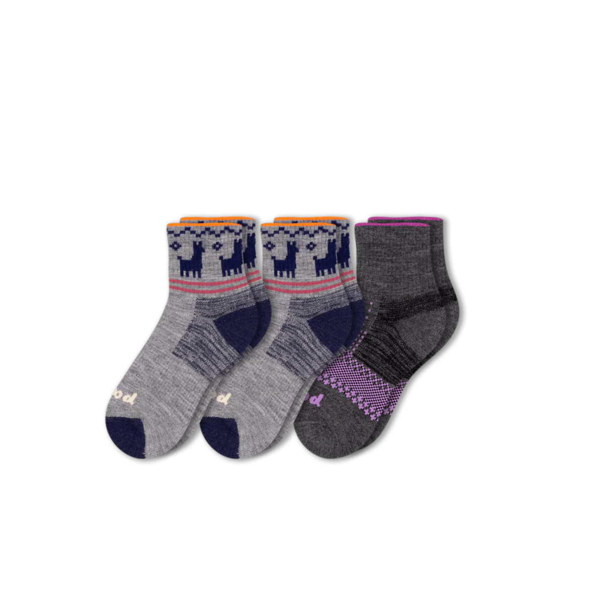 3 Pack - Women's Hiking Quarter Pacas Socks