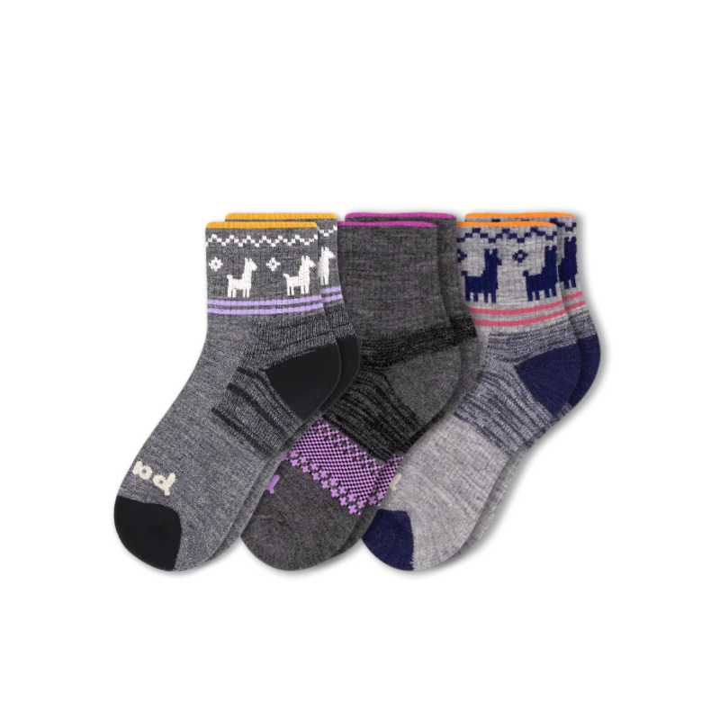 3 Pack - Women's Hiking Quarter Pacas Socks 5 3 Pack - Women's Hiking Quarter Pacas Socks