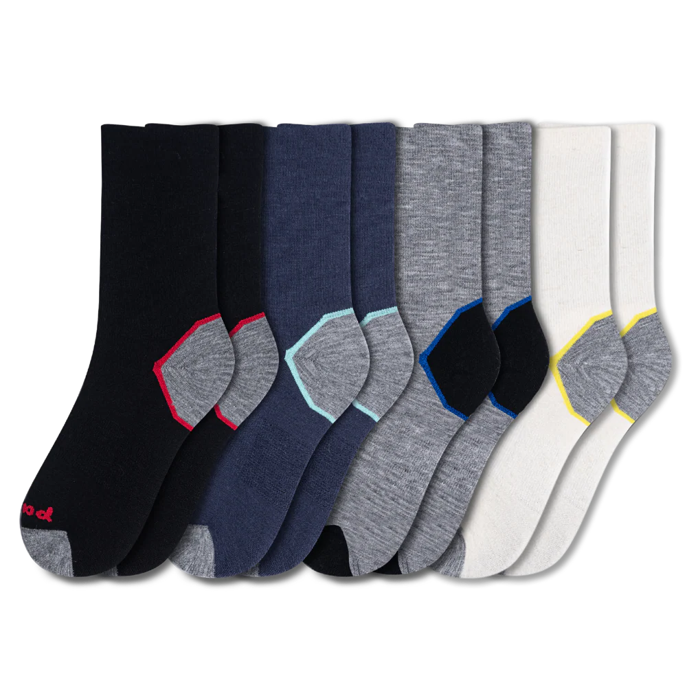 4 Pack - Men's Light-Weight Crew Pacas Socks 10 4 Pack - Men's Light-Weight Crew Pacas Socks