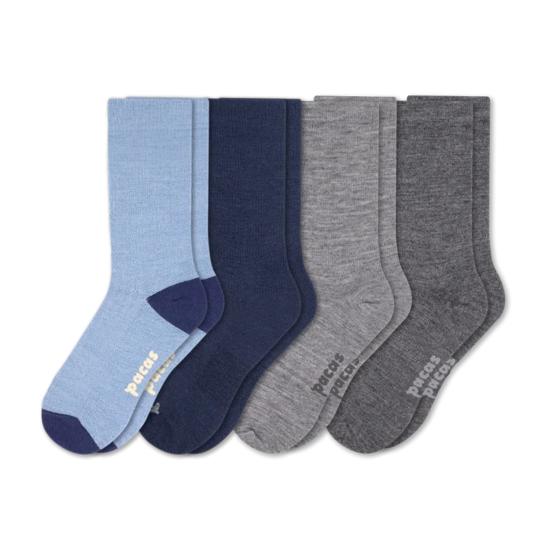4 Pack - Men's Light-Weight Crew Pacas Socks 100 4 Pack - Men's Light-Weight Crew Pacas Socks