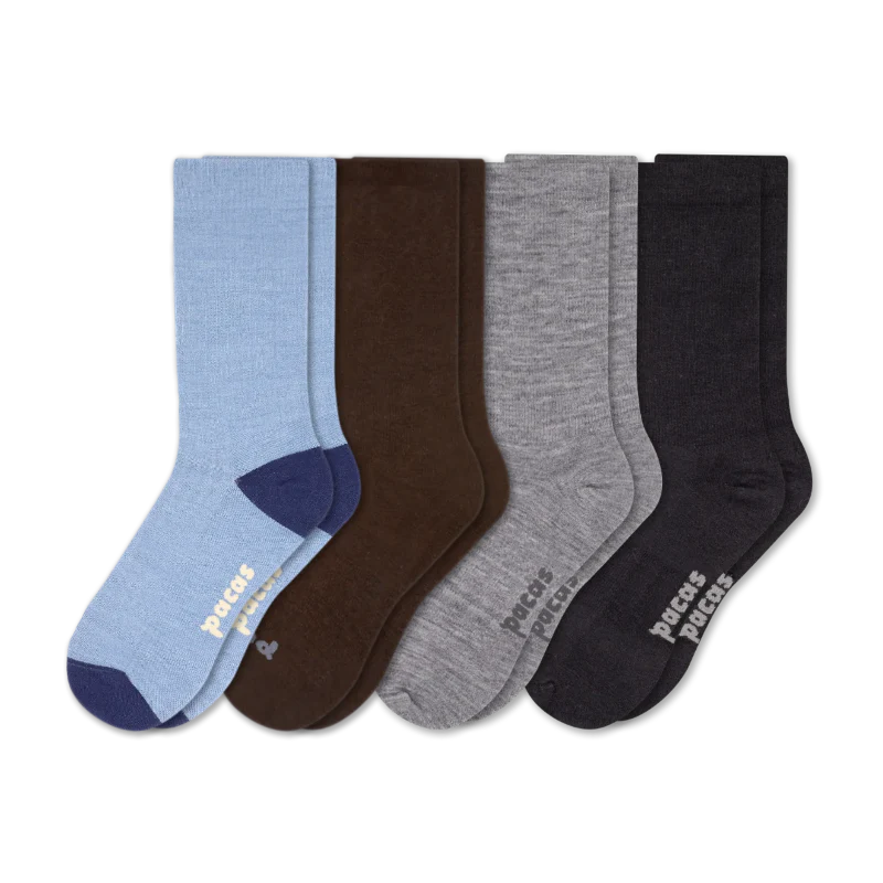 4 Pack - Men's Light-Weight Crew Pacas Socks 104 4 Pack - Men's Light-Weight Crew Pacas Socks