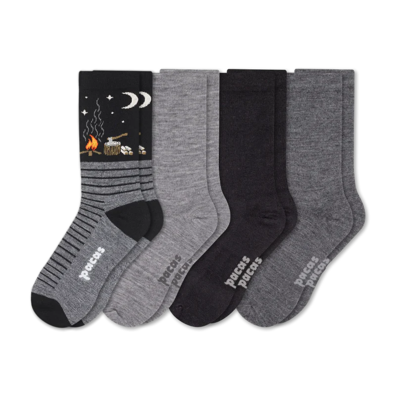 4 Pack - Men's Light-Weight Crew Pacas Socks 108 4 Pack - Men's Light-Weight Crew Pacas Socks
