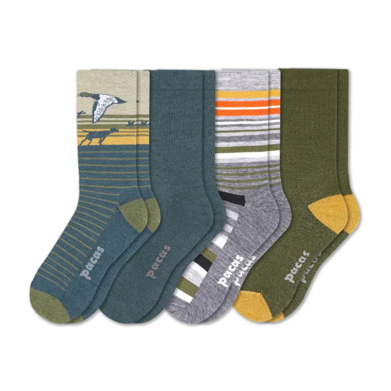 4 Pack - Men's Light-Weight Crew Pacas Socks 111 4 Pack - Men's Light-Weight Crew Pacas Socks