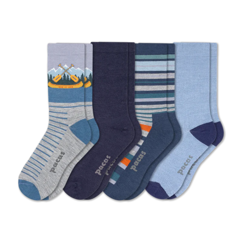 4 Pack - Men's Light-Weight Crew Pacas Socks 112 4 Pack - Men's Light-Weight Crew Pacas Socks