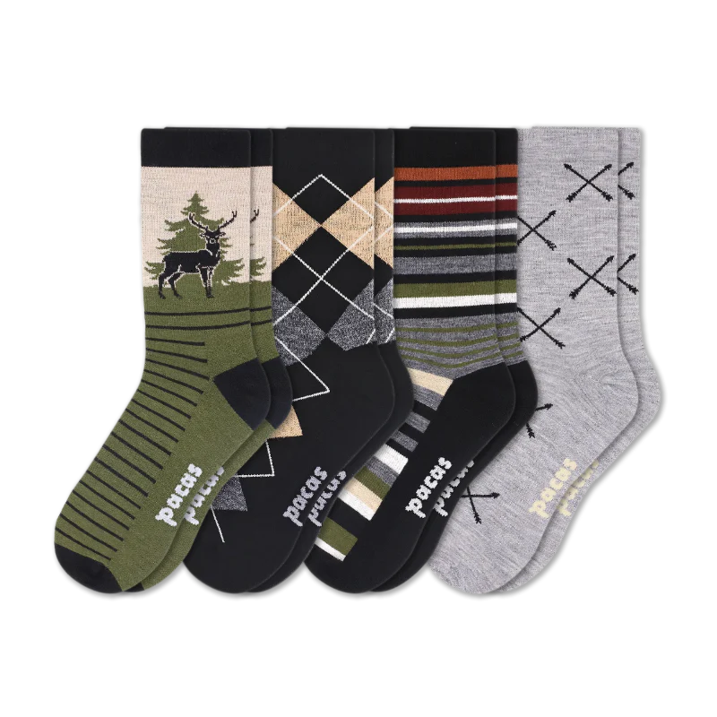 4 Pack - Men's Light-Weight Crew Pacas Socks 114 4 Pack - Men's Light-Weight Crew Pacas Socks