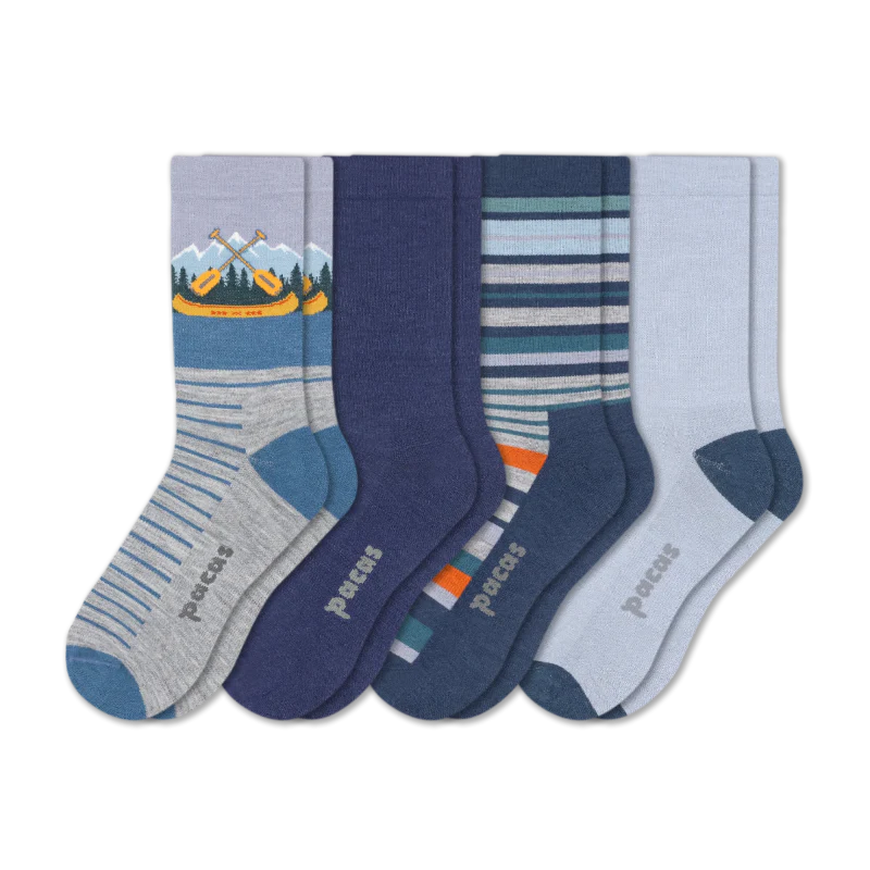 4 Pack - Men's Light-Weight Crew Pacas Socks 118 4 Pack - Men's Light-Weight Crew Pacas Socks