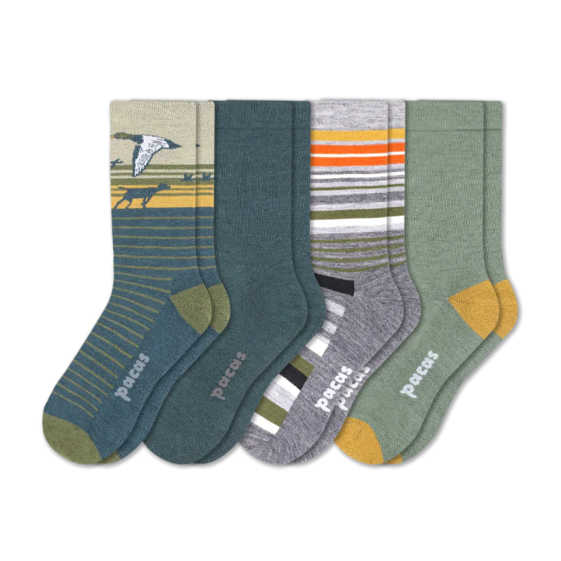 4 Pack - Men's Light-Weight Crew Pacas Socks 120 4 Pack - Men's Light-Weight Crew Pacas Socks