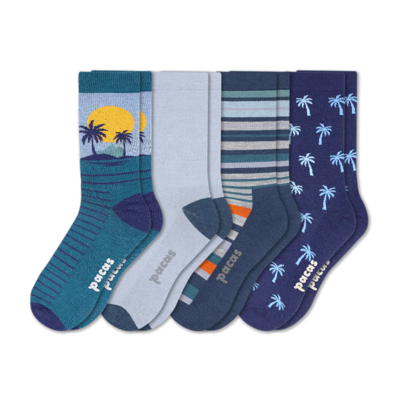 4 Pack - Men's Light-Weight Crew Pacas Socks 121 4 Pack - Men's Light-Weight Crew Pacas Socks