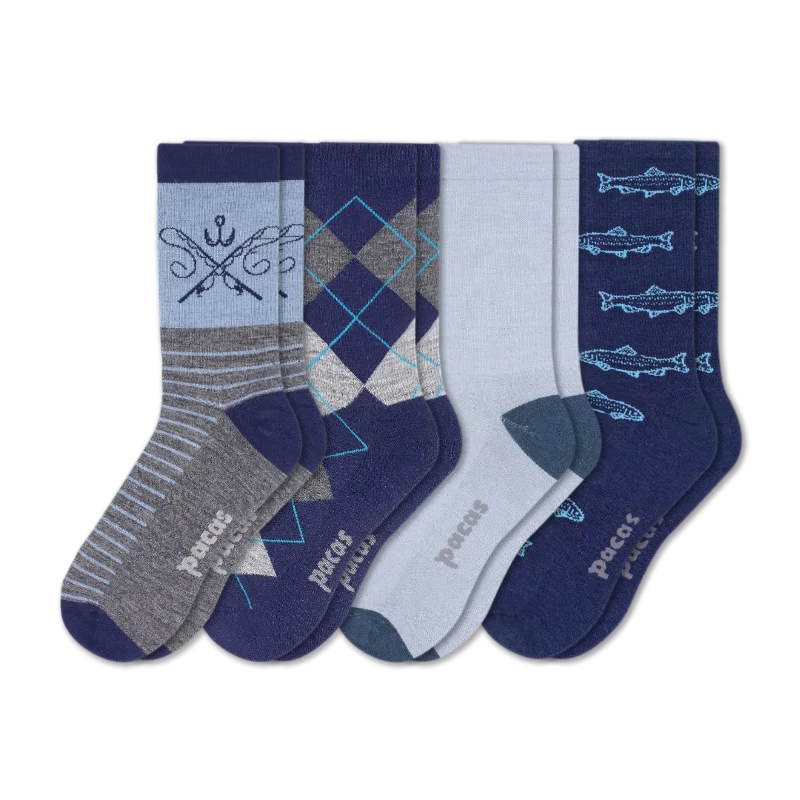 4 Pack - Men's Light-Weight Crew Pacas Socks 125 4 Pack - Men's Light-Weight Crew Pacas Socks