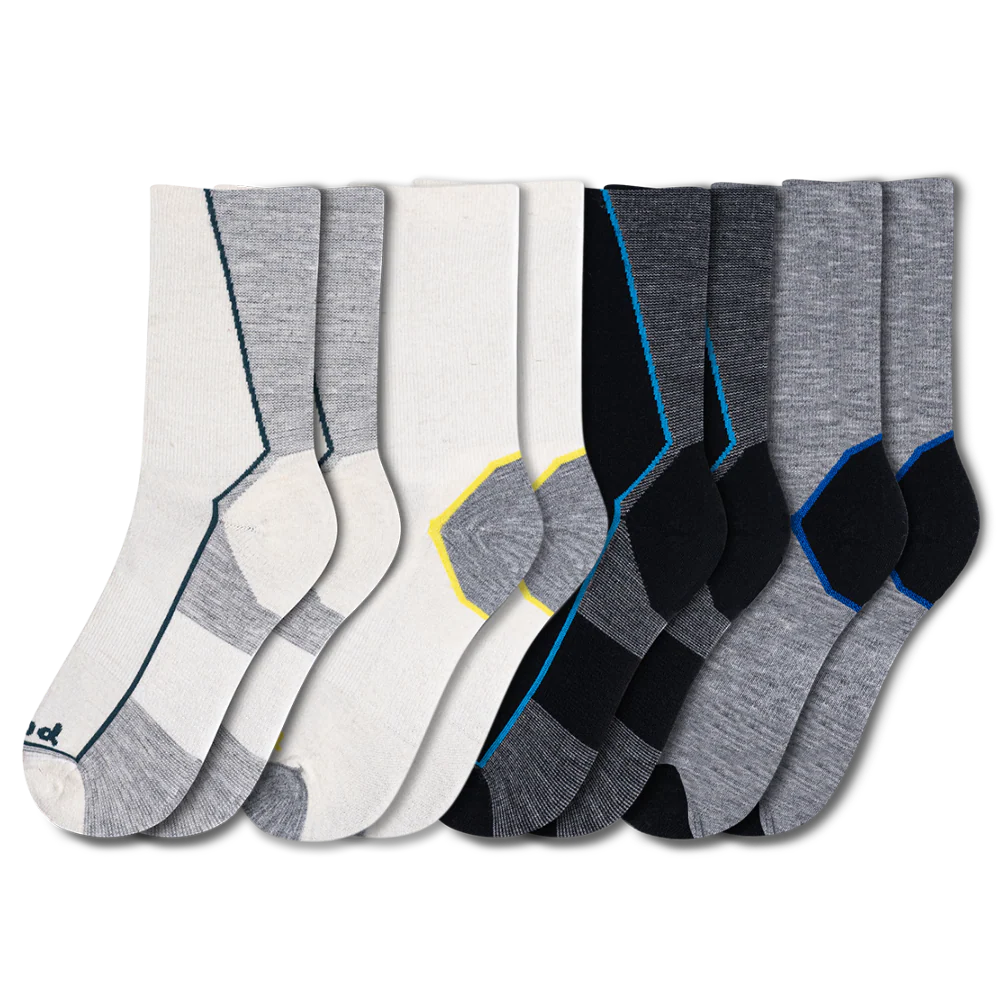 4 Pack - Men's Light-Weight Crew Pacas Socks 19 4 Pack - Men's Light-Weight Crew Pacas Socks