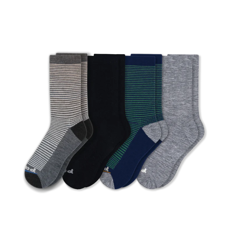 4 Pack - Men's Light-Weight Crew Pacas Socks 45 4 Pack - Men's Light-Weight Crew Pacas Socks