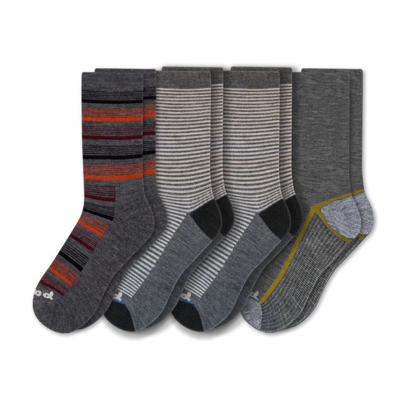 4 Pack - Men's Light-Weight Crew Pacas Socks 55 4 Pack - Men's Light-Weight Crew Pacas Socks