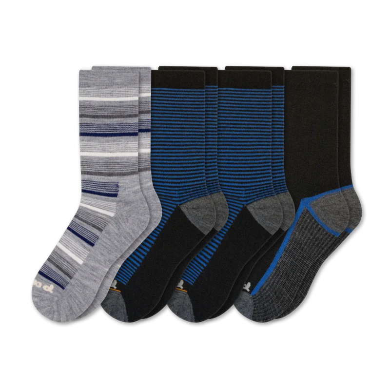 4 Pack - Men's Light-Weight Crew Pacas Socks 56 4 Pack - Men's Light-Weight Crew Pacas Socks
