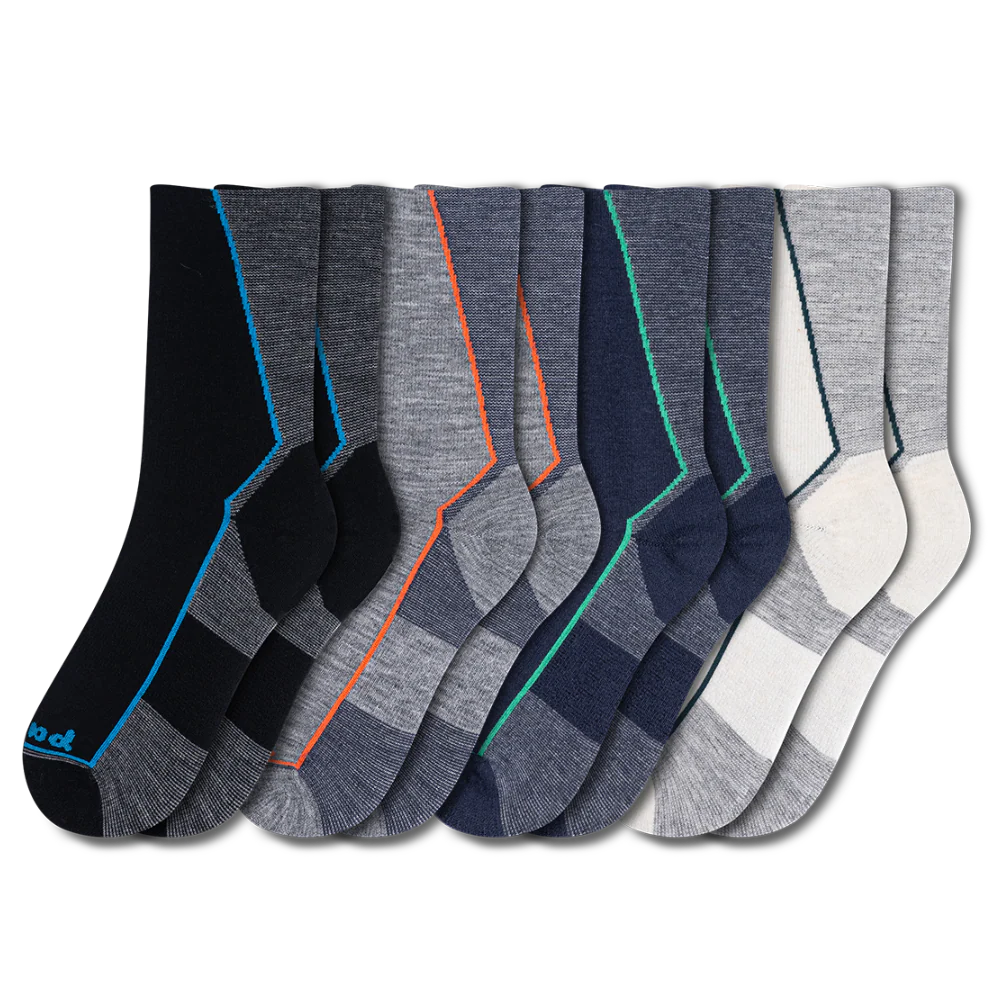 4 Pack - Men's Light-Weight Crew Pacas Socks 6 4 Pack - Men's Light-Weight Crew Pacas Socks