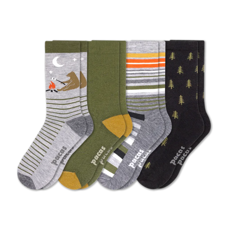 4 Pack - Men's Light-Weight Crew Pacas Socks 68 4 Pack - Men's Light-Weight Crew Pacas Socks
