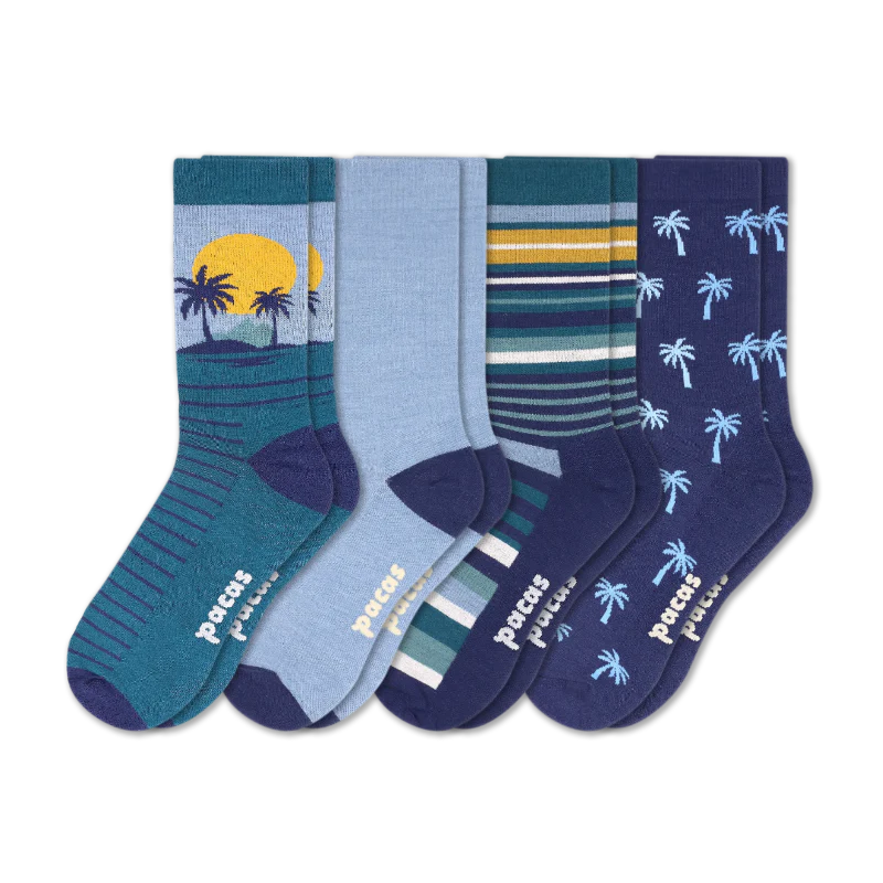 4 Pack - Men's Light-Weight Crew Pacas Socks 70 4 Pack - Men's Light-Weight Crew Pacas Socks