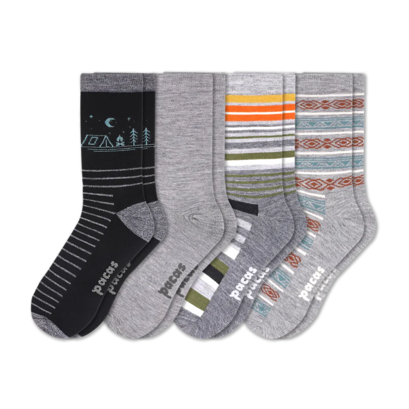 4 Pack - Men's Light-Weight Crew Pacas Socks 71 4 Pack - Men's Light-Weight Crew Pacas Socks