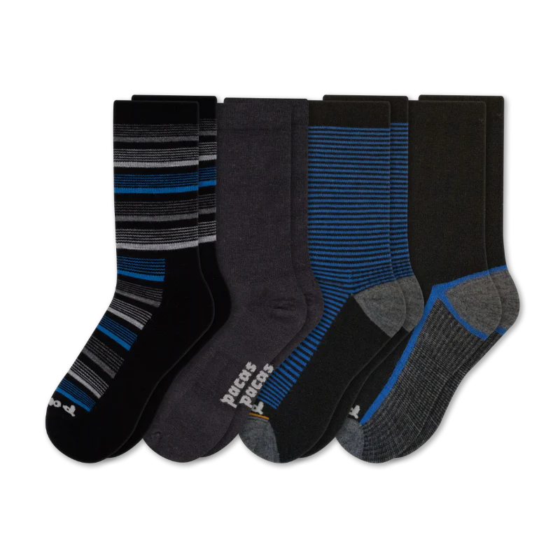 4 Pack - Men's Light-Weight Crew Pacas Socks 75 4 Pack - Men's Light-Weight Crew Pacas Socks