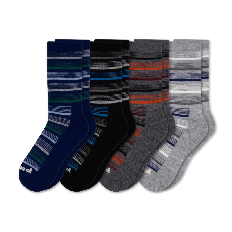 4 Pack - Men's Light-Weight Crew Pacas Socks 76 4 Pack - Men's Light-Weight Crew Pacas Socks