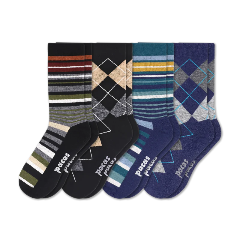 4 Pack - Men's Light-Weight Crew Pacas Socks 79 4 Pack - Men's Light-Weight Crew Pacas Socks