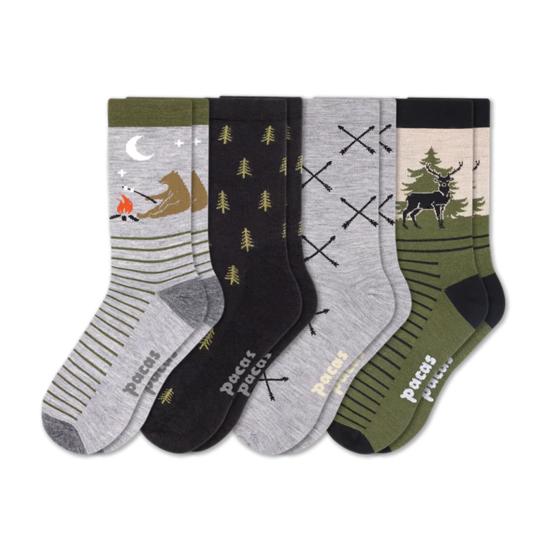 4 Pack - Men's Light-Weight Crew Pacas Socks 81 4 Pack - Men's Light-Weight Crew Pacas Socks