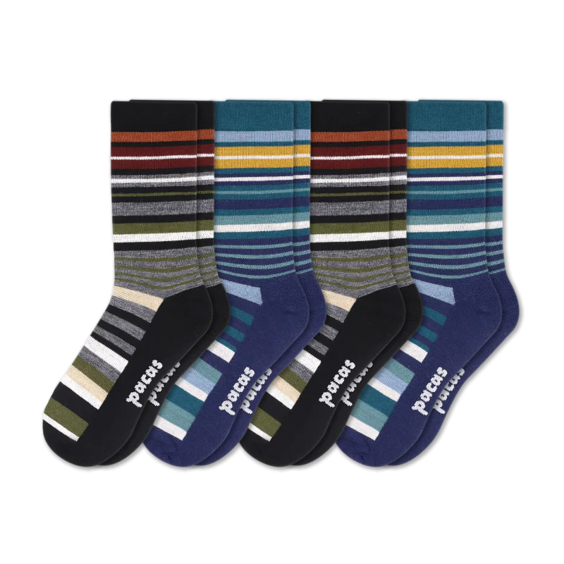 4 Pack - Men's Light-Weight Crew Pacas Socks 83 4 Pack - Men's Light-Weight Crew Pacas Socks
