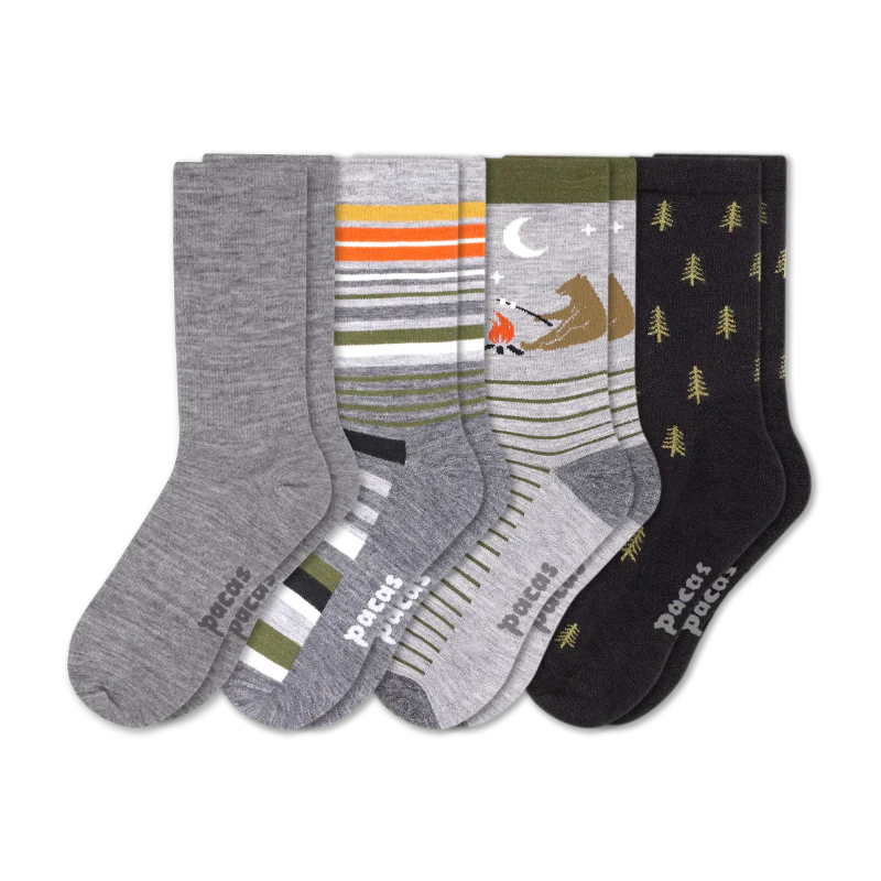 4 Pack - Men's Light-Weight Crew Pacas Socks 87 4 Pack - Men's Light-Weight Crew Pacas Socks