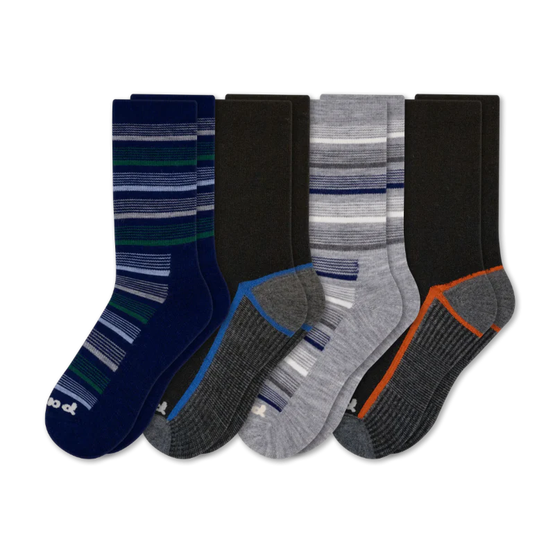 4 Pack - Men's Light-Weight Crew Pacas Socks 89 4 Pack - Men's Light-Weight Crew Pacas Socks