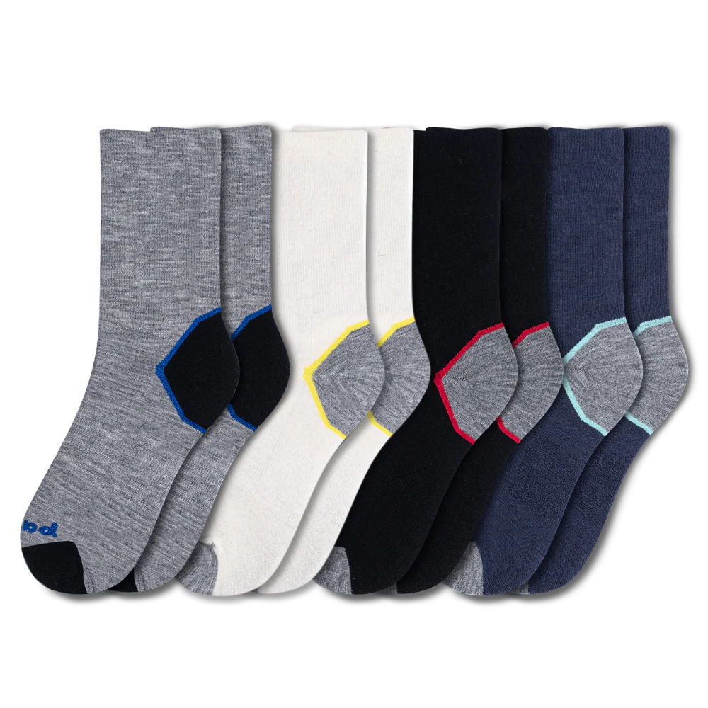 4 Pack - Men's Light-Weight Crew Pacas Socks 9 4 Pack - Men's Light-Weight Crew Pacas Socks