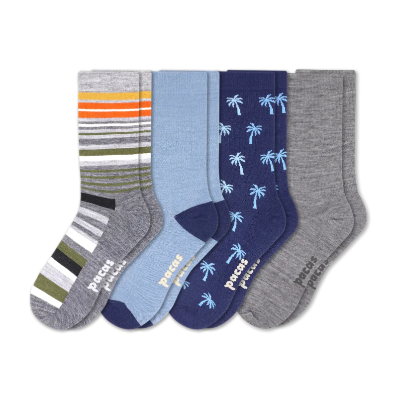 4 Pack - Men's Light-Weight Crew Pacas Socks 95 4 Pack - Men's Light-Weight Crew Pacas Socks