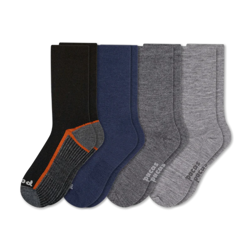 4 Pack - Men's Light-Weight Crew Pacas Socks 97 4 Pack - Men's Light-Weight Crew Pacas Socks