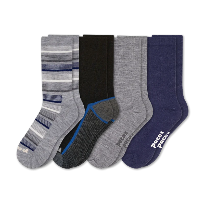 4 Pack - Men's Light-Weight Crew Pacas Socks 98 4 Pack - Men's Light-Weight Crew Pacas Socks