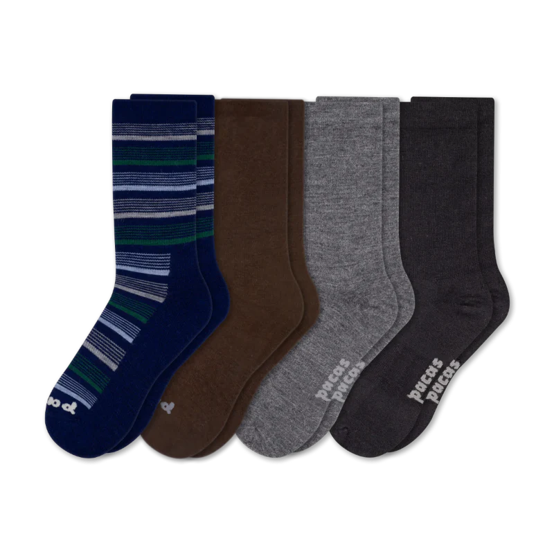 4 Pack - Men's Light-Weight Crew Pacas Socks 99 4 Pack - Men's Light-Weight Crew Pacas Socks