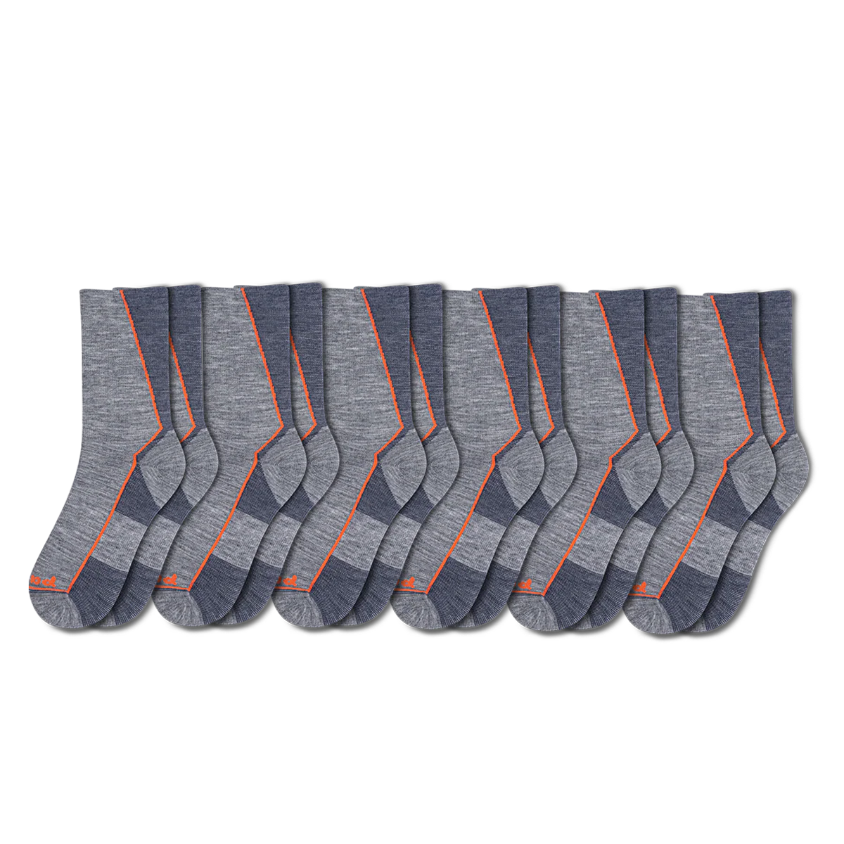 6 Pack - Men's Light-Weight Crew Pacas Socks