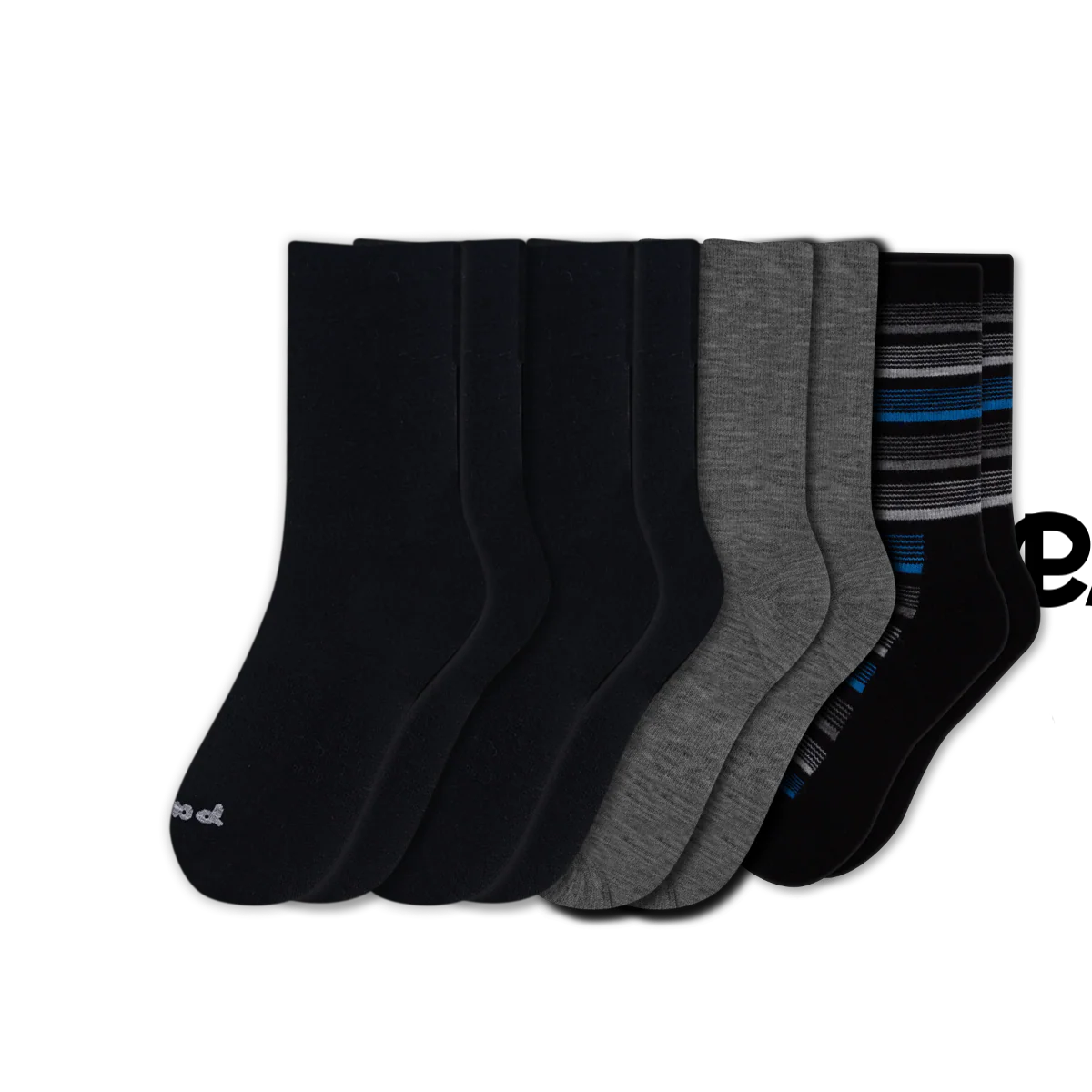 6 Pack - Men's Light-Weight Crew Pacas Socks