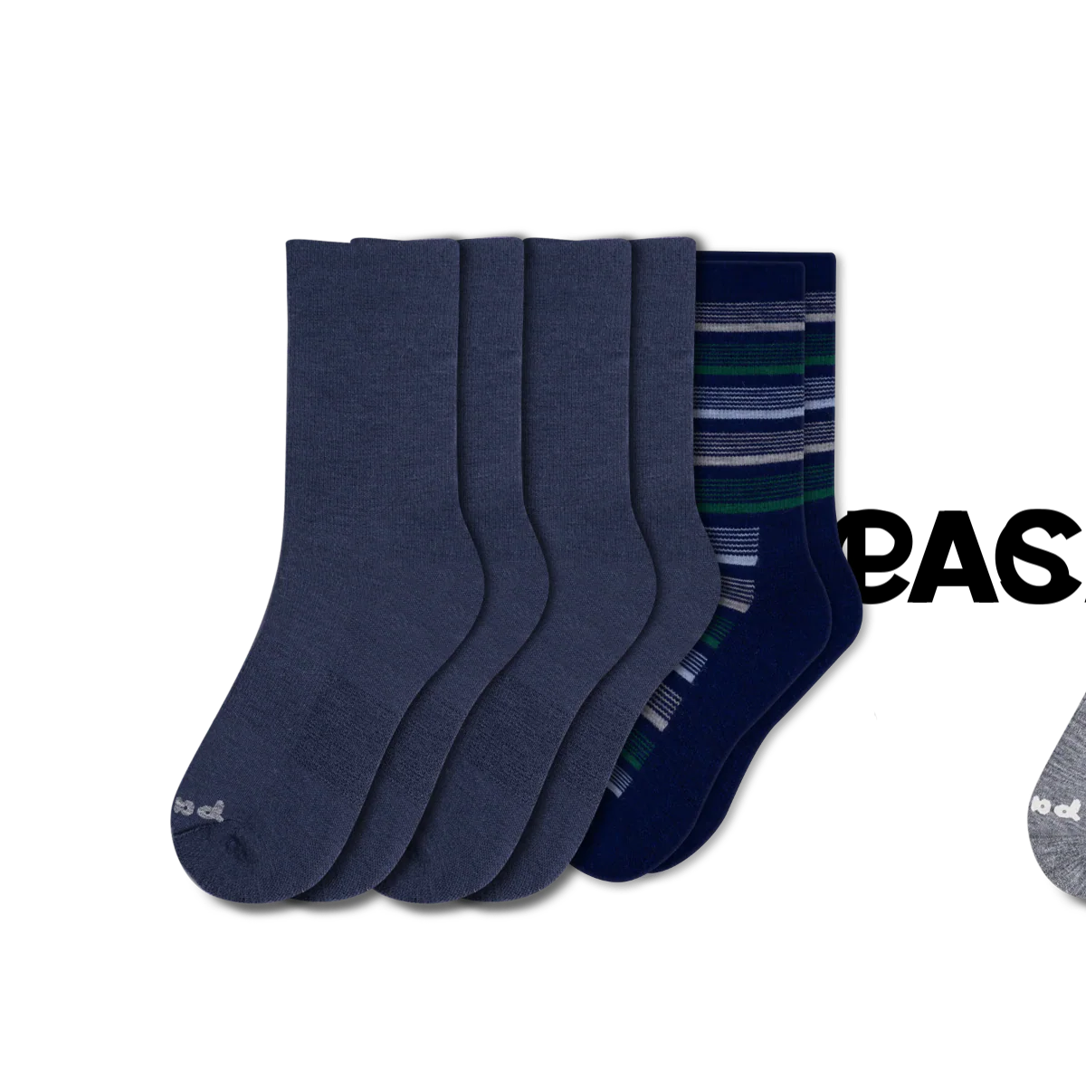 6 Pack - Men's Light-Weight Crew Pacas Socks