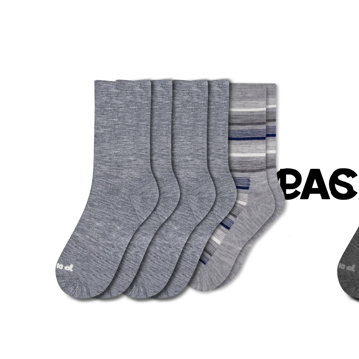 6 Pack - Men's Light-Weight Crew Pacas Socks
