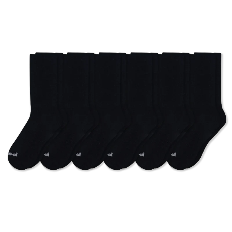 6 Pack - Men's Light-Weight Crew Pacas Socks