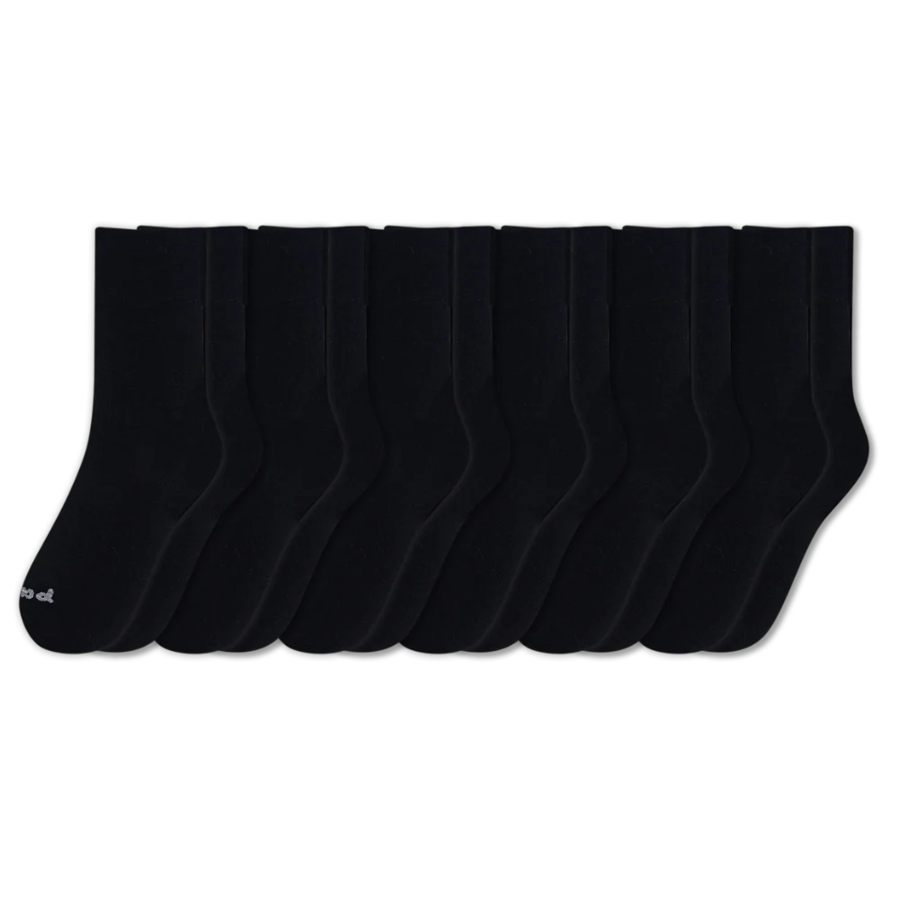 6 Pack - Men's Light-Weight Crew Pacas Socks