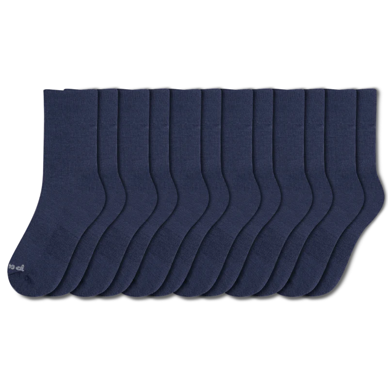 6 Pack - Men's Light-Weight Crew Pacas Socks