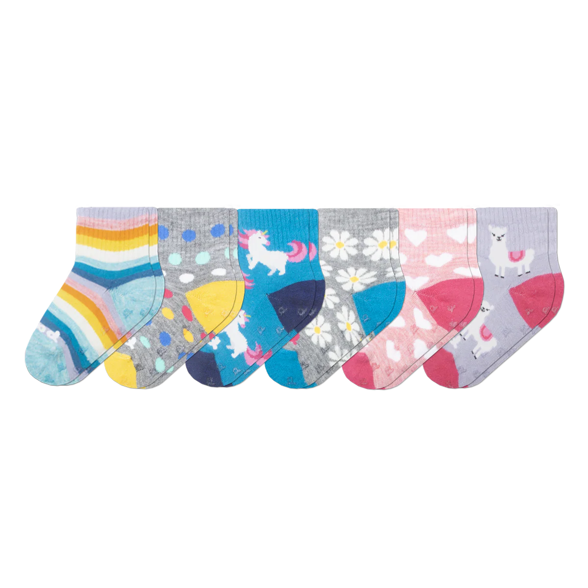 6 Pack - Toddler Pacas Gripper Socks 11 6 Pack - Toddler Pacas Gripper Socks
