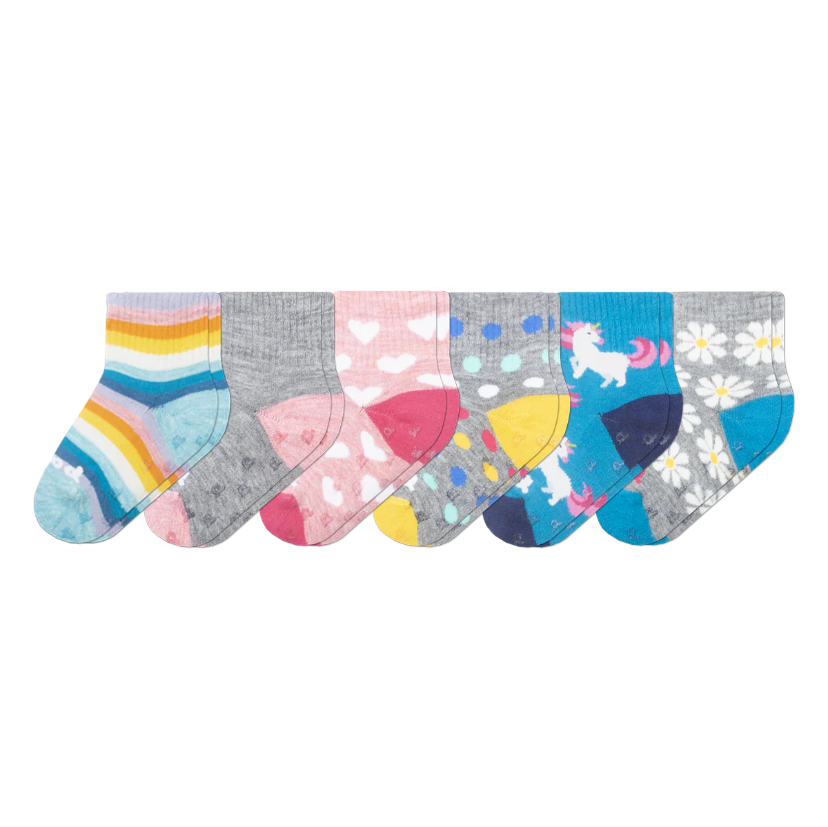 6 Pack - Toddler Pacas Gripper Socks 13 6 Pack - Toddler Pacas Gripper Socks