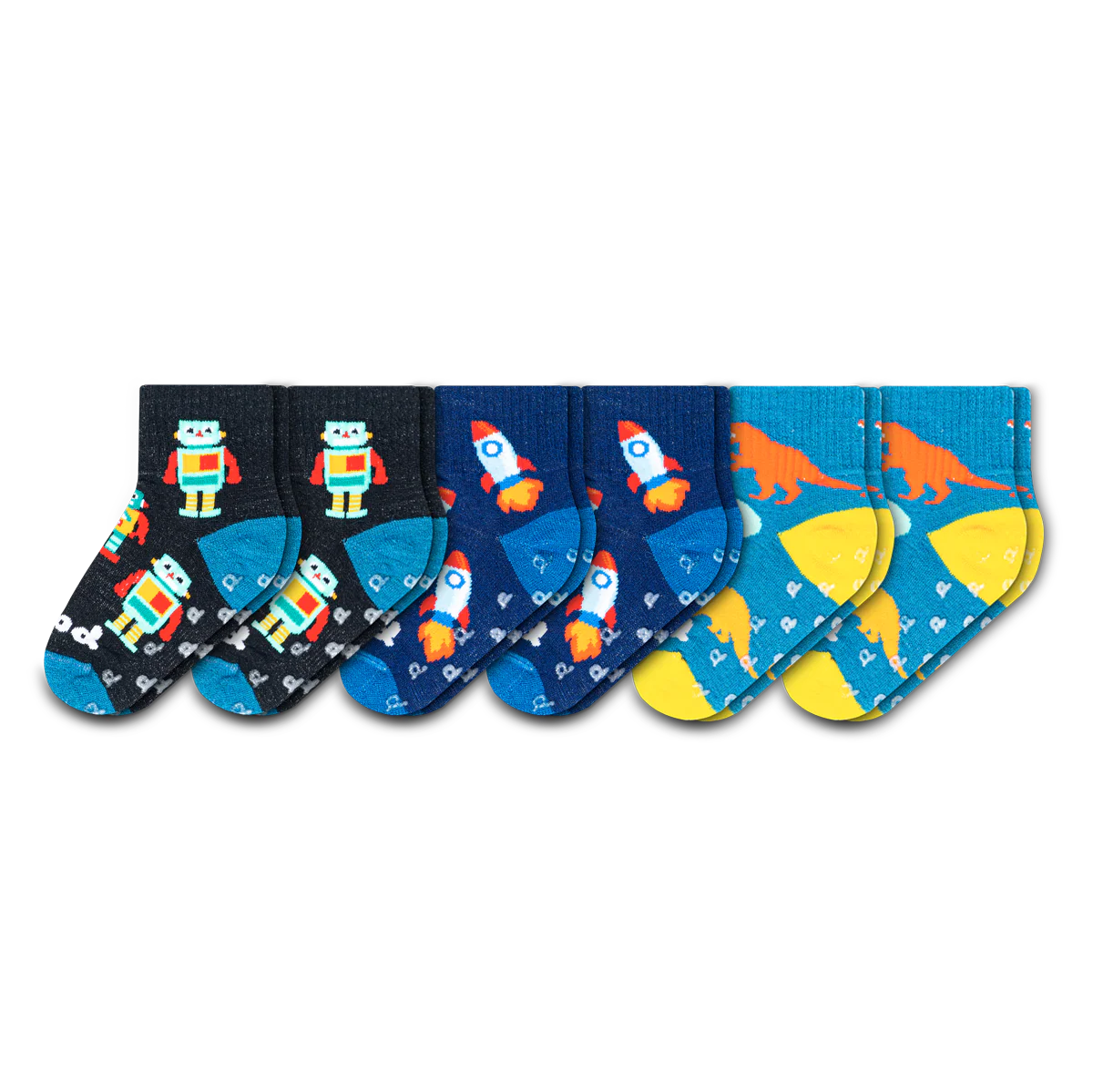6 Pack - Toddler Pacas Gripper Socks 14 6 Pack - Toddler Pacas Gripper Socks