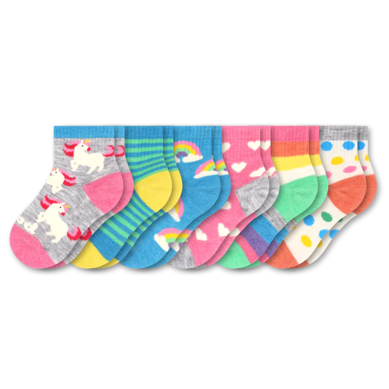 6 Pack - Toddler Pacas Gripper Socks 25 6 Pack - Toddler Pacas Gripper Socks