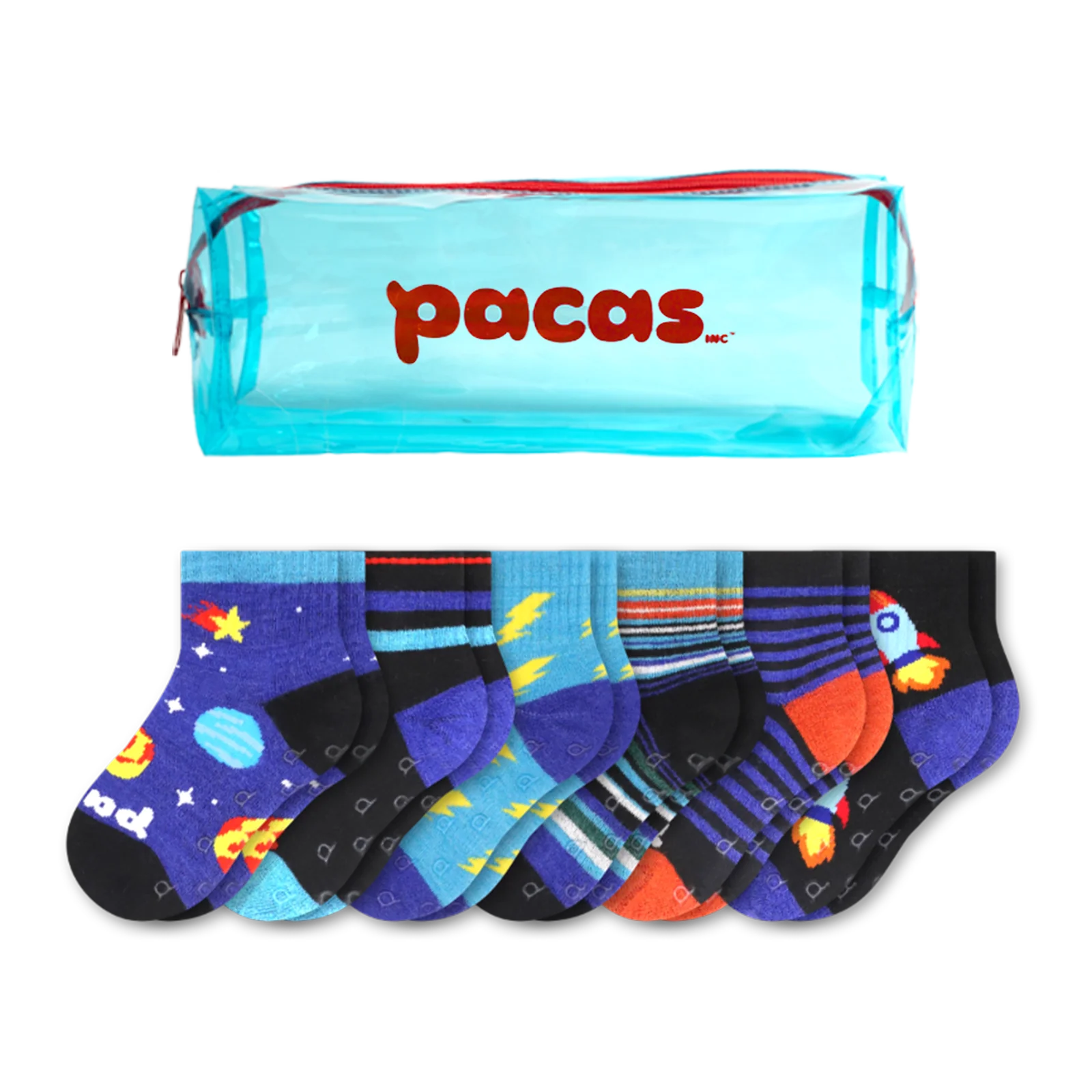 6 Pack - Toddler Pacas Gripper Socks 27 6 Pack - Toddler Pacas Gripper Socks
