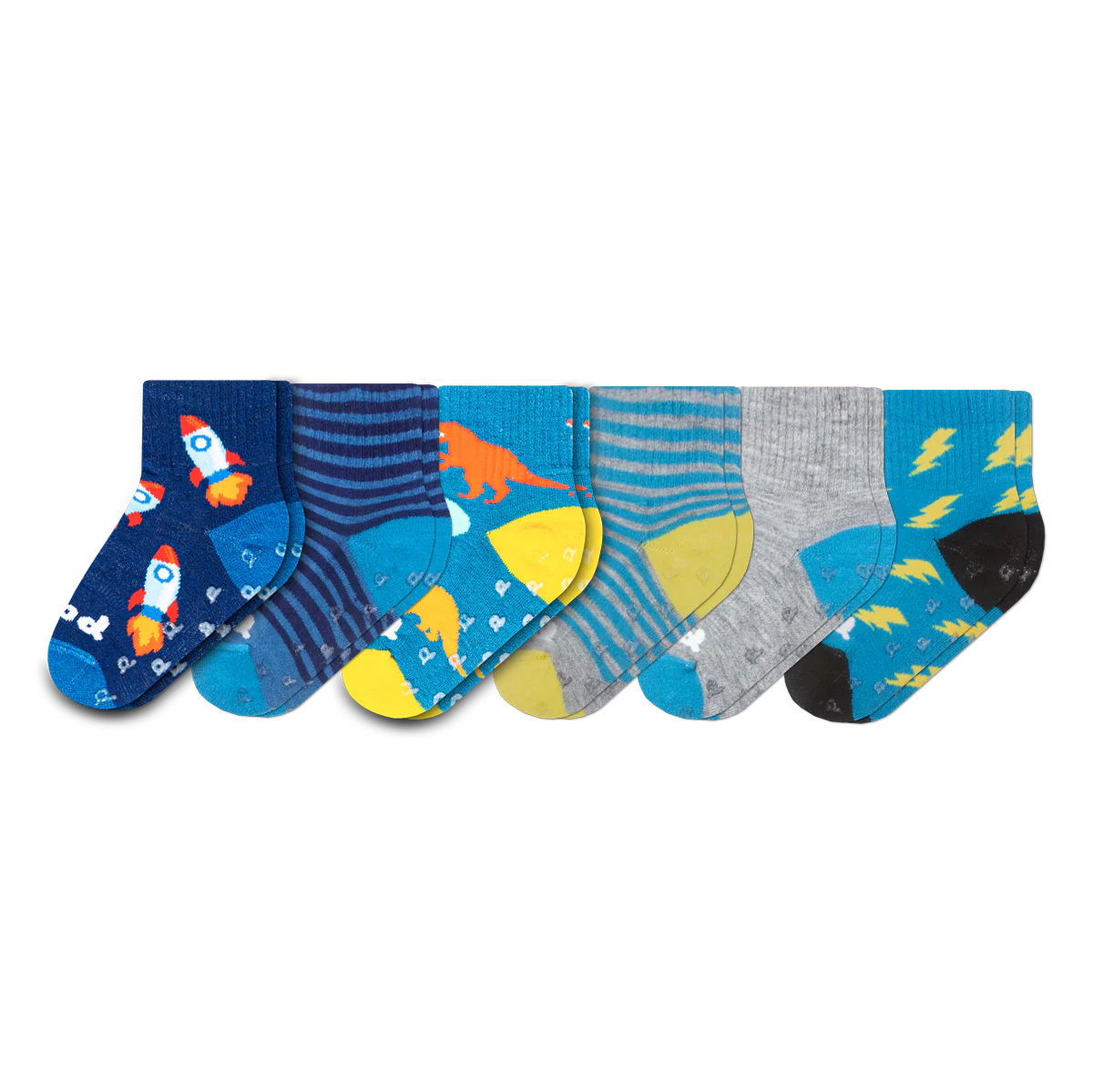 6 Pack - Toddler Pacas Gripper Socks 9 6 Pack - Toddler Pacas Gripper Socks