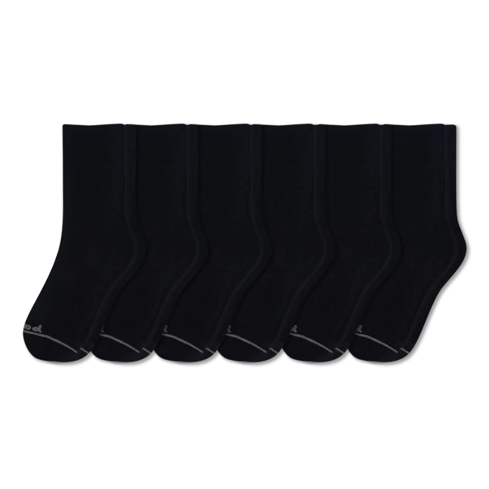6 Pack - Women's Light-Weight Crew Pacas Socks