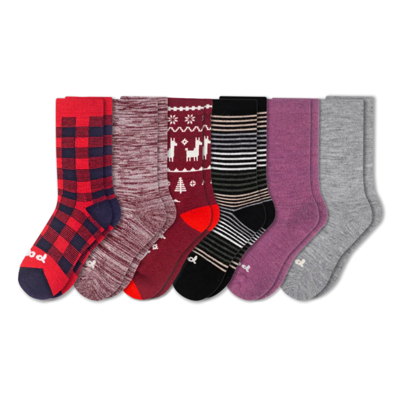 6 Pack - Women's Crew Pacas Socks 102 6 Pack - Women's Crew Pacas Socks