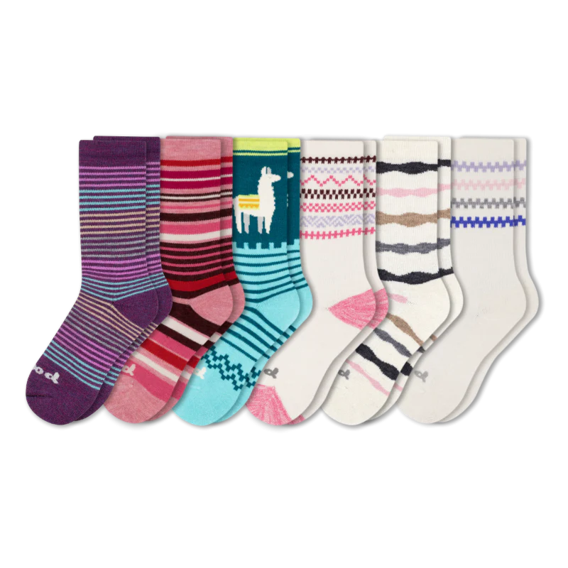 6 Pack - Women's Crew Pacas Socks 105 6 Pack - Women's Crew Pacas Socks