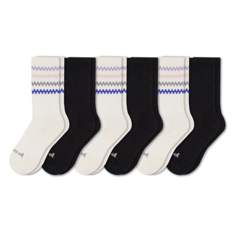 6 Pack - Women's Crew Pacas Socks 108 6 Pack - Women's Crew Pacas Socks